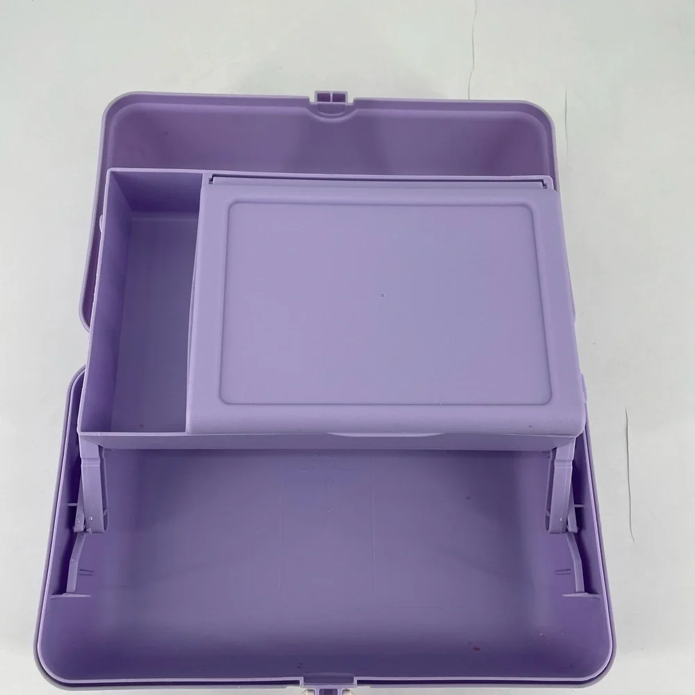 Caboodle Vintage Makeup Carrying Case with Mirror Purple